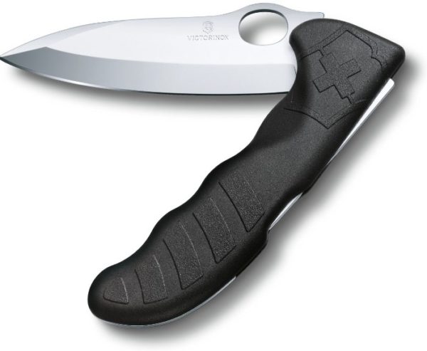 Outdoorsman Hunter Pro Black Pocket Knife  4" Blade, Nylon Pouch , Lockback  0.9410.3US1 - Image 2