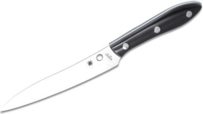 Kitchen Knife 5.8" VG10 Blade, Black Corian Handle K11P