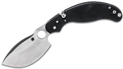 Parata  Stop Lock Folding Knife 3.46" VG-10 Satin Plain Blade, Black G10 Handle C231GP