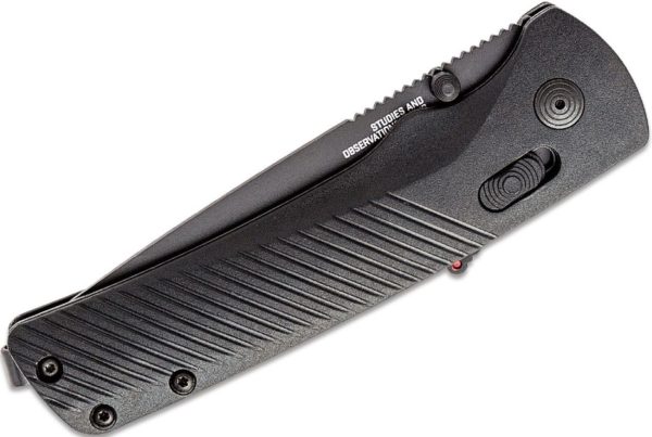 Flash AT Blackout Assisted Folding Knife 3.45" D2 Black Plain Blade, Black GRN Handle, AXIS/Crossbar Lock 11-18-01-57 - Image 2