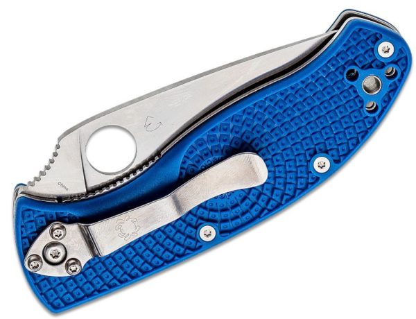 Tenacious Lightweight Folding Knife 3.39" S35VN Satin Combo Blade, Blue FRN Handle, Liner Lock C122PSBL - Image 3