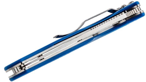 Tenacious Lightweight Folding Knife 3.39" S35VN Satin Combo Blade, Blue FRN Handle, Liner Lock C122PSBL - Image 4