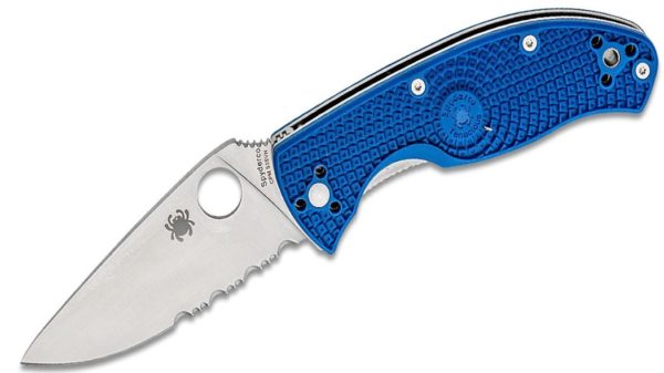 Tenacious Lightweight Folding Knife 3.39" S35VN Satin Combo Blade, Blue FRN Handle, Liner Lock C122PSBL