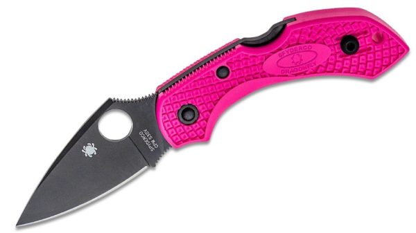 Dragonfly 2 Lightweight Folding Knife 2.28" S30V Black TiCN Plain Blade, Pink FRN Handle, Lockback C28FPPNS30VBK2