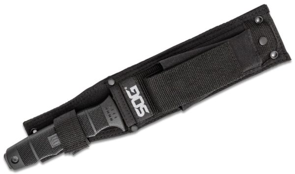 Seal Team Elite Fixed 7" Black TiNi Combo Blade, Black GRN Handle, Nylon Sheath SE37-N - Image 3