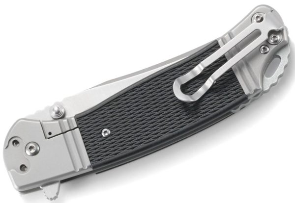 Ruger Hollow-Point Flipper Knife 3.614" Satin Clip Point Blade, Stainless Steel Handle with Plastic Inserts, Frame Lock R2301 - Image 4