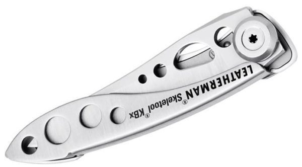 Skeletool KBX Folding Knife 2.6" Combo Blade, Stainless Steel Handle, Frame Lock 832382 - Image 2