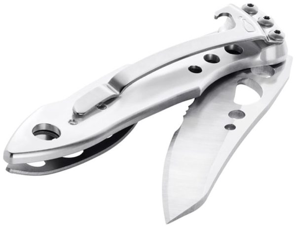 Skeletool KBX Folding Knife 2.6" Combo Blade, Stainless Steel Handle, Frame Lock 832382 - Image 5