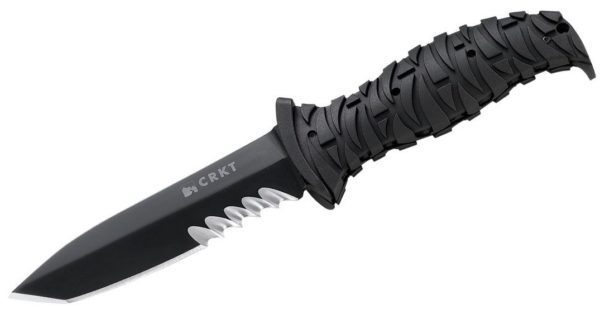 Ultima Fixed 4.95" Black Combo Blade, GFN Handle 2125KV