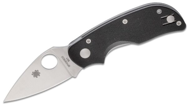 Cat Folding Knife 2.44" CTS-BD1N Satin Plain Blade, Black G10 Handle, Liner Lock C129GP