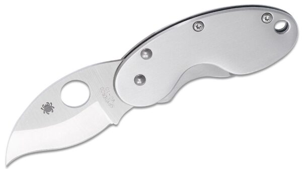 Cricket  Folding Knife 1-7/8" VG10 Satin Plain Blade, Stainless Steel Handle, Frame Lock C29P