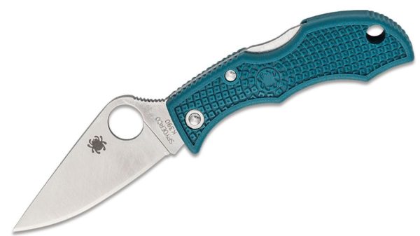 Ladybug 3 Key Ring Folding Knife 1.97" K390 Satin Plain Blade, Blue FRN Handle, Lockback LFP3K390