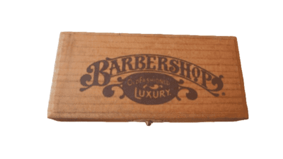 Vintage BARBERSHOP Old Fashioned Luxury Box with Razor and 10 Razor Blades