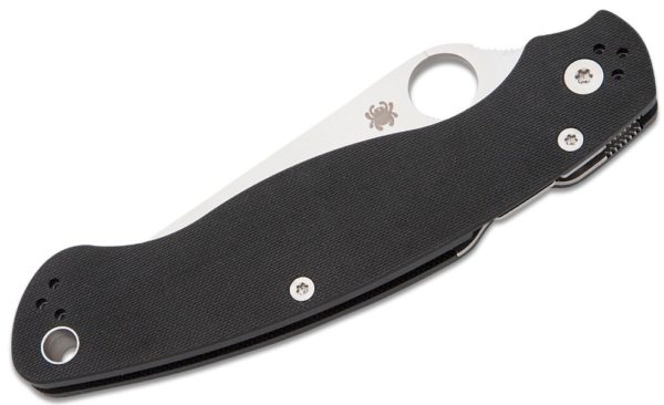 Military 2 Compression Lock Folding Knife 4" S30V Satin Plain Blade, Black G10 Handle C36GP2 - Image 2