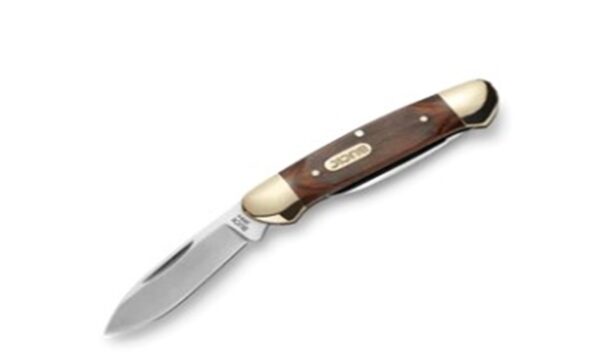 389 Canoe Folding Dual Blade Knife, Woodgrain Handle with Nickel Silver Bolsters 0389BRS-B - Image 3