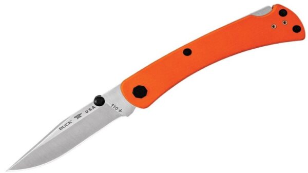 110 Slim Pro TRX Folding Hunter Knife, Orange G10 Scales, BOS S30V Blade W/ Pocket Clip 0110ORS3-B