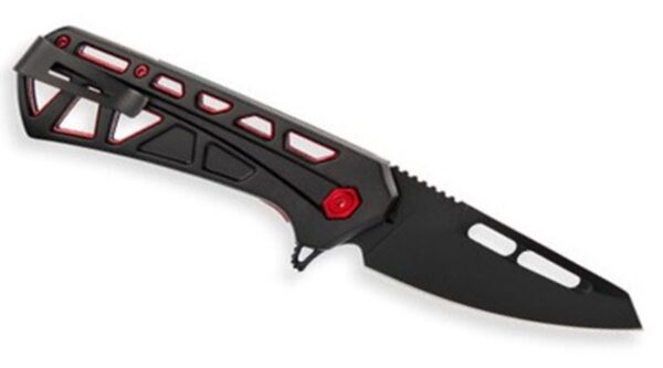 811 Trace Ops Folder Large Black Red Handle Tanto Blade 0811BKS-B - Image 2