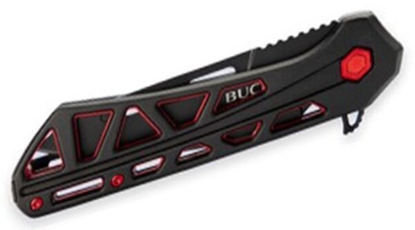 811 Trace Ops Folder Large Black Red Handle Tanto Blade 0811BKS-B - Image 3