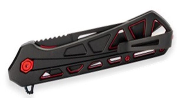 811 Trace Ops Folder Large Black Red Handle Tanto Blade 0811BKS-B - Image 4