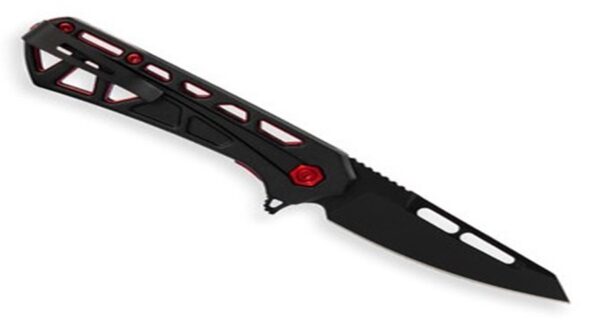 813 Trace Ops Folder Mini Black Red Handle Tanto Blade 0813BKS-B - Image 2