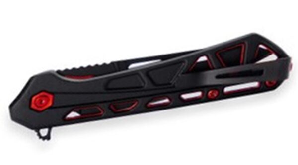 813 Trace Ops Folder Mini Black Red Handle Tanto Blade 0813BKS-B - Image 3