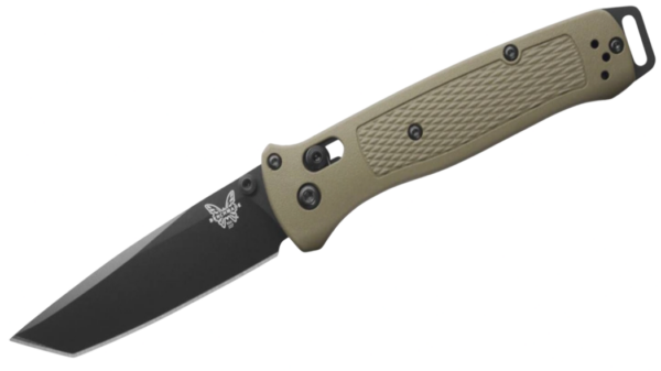 Bailout AXIS Folding Knife 3.38" CPM-S30V Graphite Black Cerakote Tanto Plain Blade, Ranger Green Grivory Handle 537BK-06