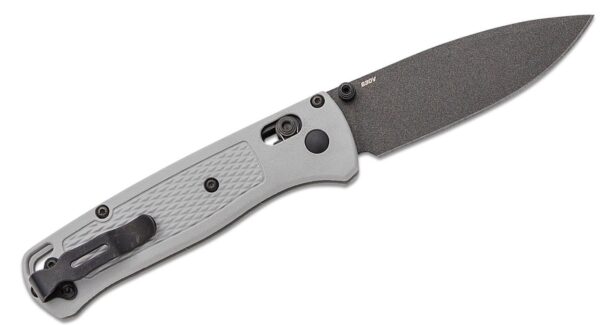 Bugout AXIS Folding Knife 3.24" S30V Gray Cerakote Plain Blade, Storm Gray Grivory Handle 535BK-08 - Image 2