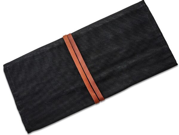 Waxed Canvas Cutlery Knife Roll, Black  50088 - Image 3