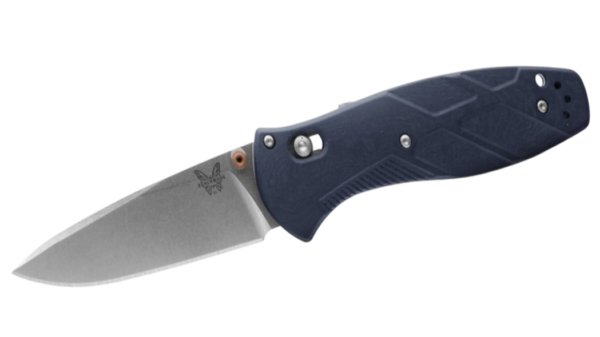 Barrage AXIS Assisted Folding Knife 3.6" S30V Stonewashed Drop Point Blade, Blue Canyon Richlite Handle 581-03