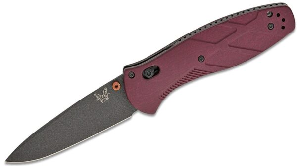 Barrage Assisted Folding Knife 3.6” CPM-S30V Stainless Steel Red Stone Richlite, Drop Point 581BK-04