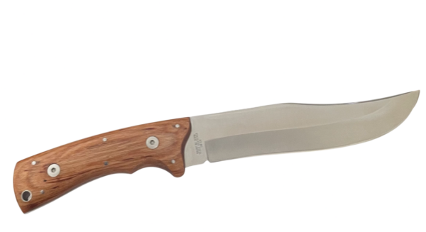 Lion King Premium 302 Satin Fixed Blade Knife Yukon Blonde Ashwood Handle K302UK/BA - Image 2