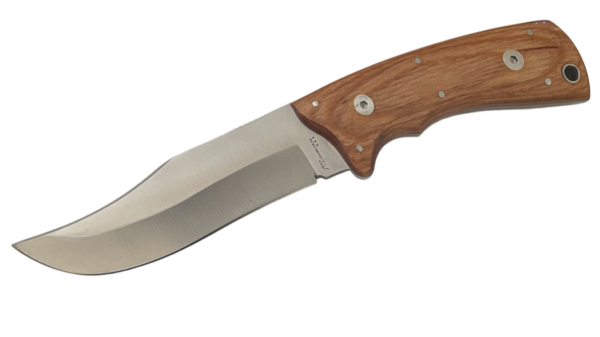 Lion King Premium 302 Satin Fixed Blade Knife Yukon Blonde Ashwood Handle K302UK/BA