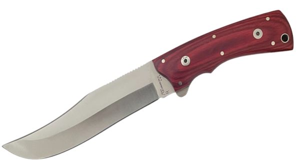 Lion King Premium 302 Satin Fixed Blade Knife Yukon Cherrywood Handle K302UK/CW