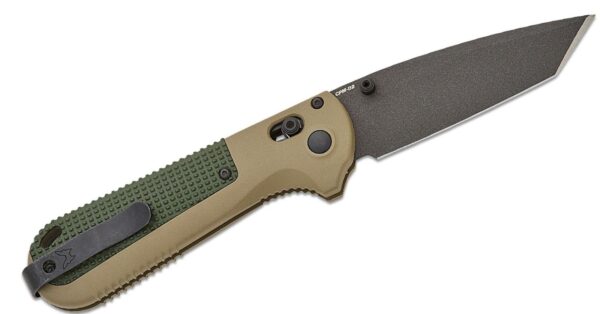 Redoubt AXIS Folding Knife 3.55" CPM-D2 Cobalt Cerakote Tanto Plain Blade, Ranger and Forest Green Grivory Handle 431BK-1 - Image 2