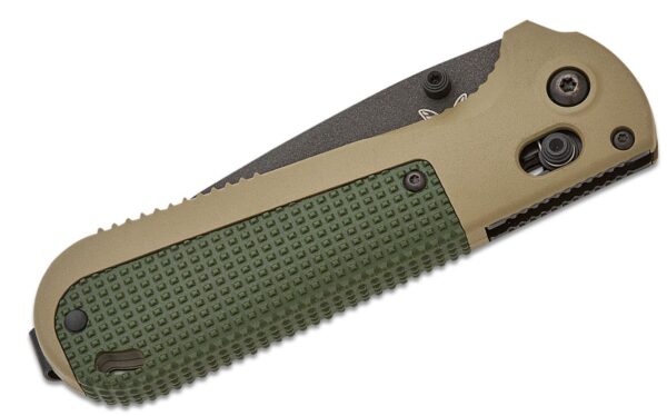 Redoubt AXIS Folding Knife 3.55" CPM-D2 Cobalt Cerakote Tanto Plain Blade, Ranger and Forest Green Grivory Handle 431BK-1 - Image 3