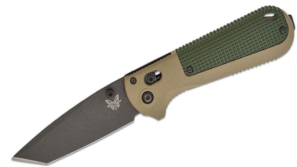 Redoubt AXIS Folding Knife 3.55" CPM-D2 Cobalt Cerakote Tanto Plain Blade, Ranger and Forest Green Grivory Handle 431BK-1