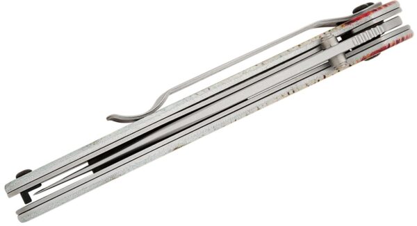 Ken Onion Leek Assisted Liner Lock Flipper Knife 3" 14C28N Bead Blast Plain Blade, Rainbow Trout Aluminum Handle 1660TROUT - Image 5
