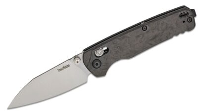 Bel Air DuraLock KVT Folding Knife 3.1" CPM-MagnaCut Two-Tone Drop Point Blade, Marbled Carbon Fiber Handle, Reversible Deep Carry Clip, AXIS/Crossbar Lock 6105CF