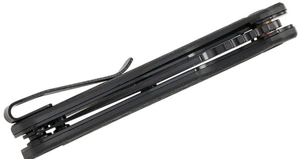 1407 Conduit Liner Lock Assisted Flipper Knife 2.9" Black Oxide Spear Point Combo Blade, Black Glass-Reinforced Nylon Handle, Reversible Clip 1407ST - Image 5