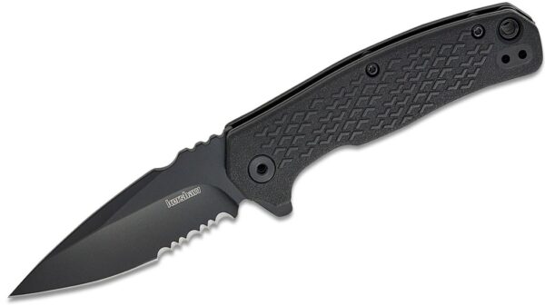 1407 Conduit Liner Lock Assisted Flipper Knife 2.9" Black Oxide Spear Point Combo Blade, Black Glass-Reinforced Nylon Handle, Reversible Clip 1407ST