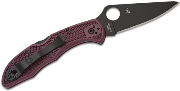 Delica 4 Lightweight Sprint Run Folding Knife 2.9" CTS-PD#1 Black Plain Blade, Burgundy FRN Handle, Lockback C11BGBKP - Image 2