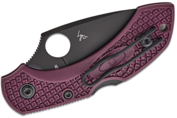 Dragonfly 2 Lightweight Sprint Run Folding Knife 2.28" CTS-PD#1 Black Plain Blade, Burgundy FRN Handle, Lockback  C28BGBKP2 - Image 4