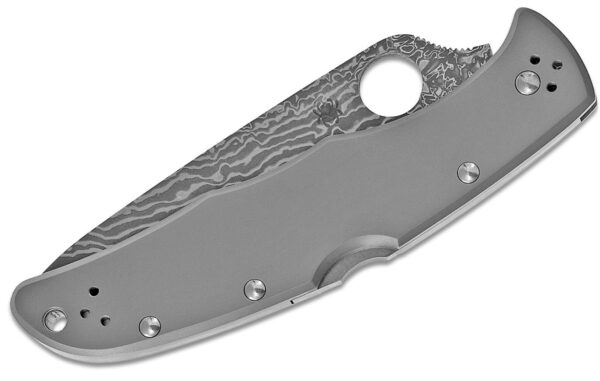 Endura Flat Ground Folding Knife 3.83" VG10 Damascus Plain Blade, Titanium Handle, Lockback C10TIPD - Image 2