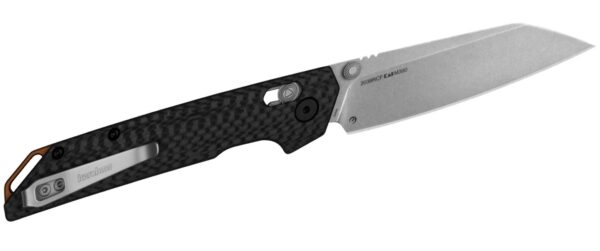 Iridium Reverse Tanto, Stonewashed M390, Carbon Fiber, Limited Edition Pocket Knife 2038RCF - Image 2