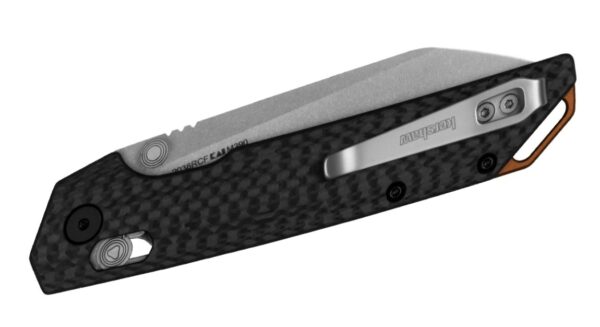Iridium Reverse Tanto, Stonewashed M390, Carbon Fiber, Limited Edition Pocket Knife 2038RCF - Image 3