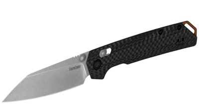 Iridium Reverse Tanto, Stonewashed M390, Carbon Fiber, Limited Edition Pocket Knife 2038RCF
