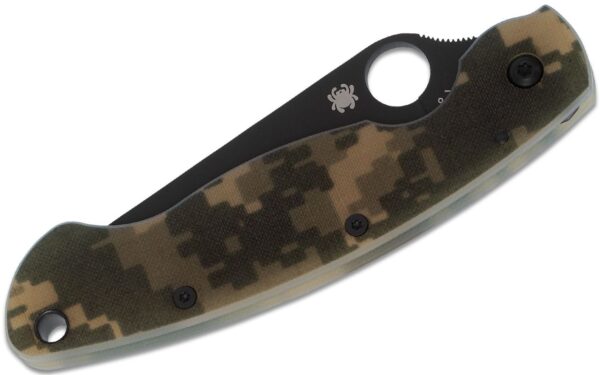 Military Folding Knife 4" S30V Black Plain Blade, Digital Camo G10 Handle, Liner Lock C36GPCMOBK - Image 2