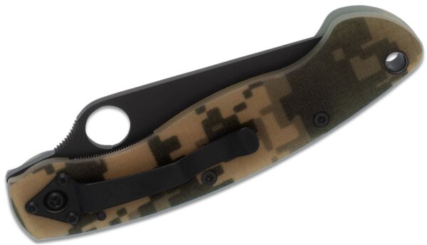 Military Folding Knife 4" S30V Black Plain Blade, Digital Camo G10 Handle, Liner Lock C36GPCMOBK - Image 3
