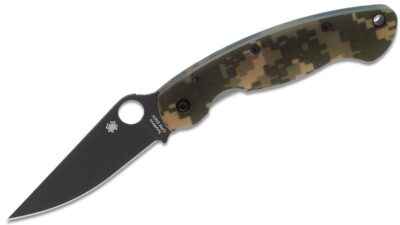 Military Folding Knife 4" S30V Black Plain Blade, Digital Camo G10 Handle, Liner Lock C36GPCMOBK