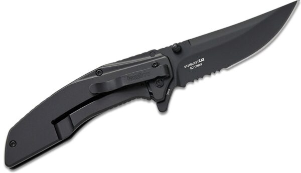 Outright Frame Lock Assisted Flipper Knife 3" Black PVD Upswept Combo Blade, Black G10 and Stainless Steel Handle  8320BLKST - Image 2